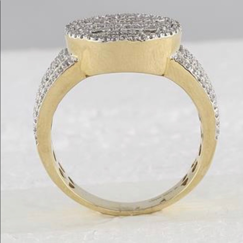 10k solid gold mens real diamond ring FREE POSH AUTHENTICATION + Free appraisal - Picture 5 of 5